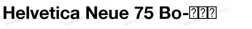 Helvetica Neue 75 Bo字体转换
